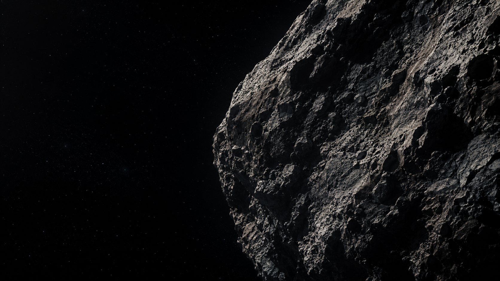 Asteroid in deep space